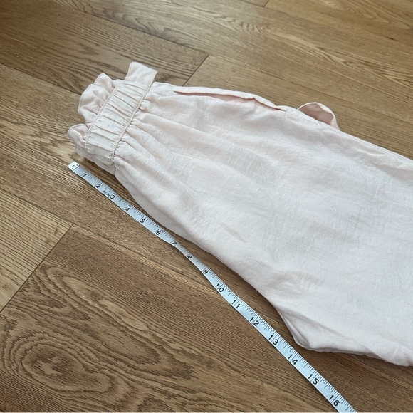 Club Monaco Womens Paper Bag High Waist Tapered Pleated Pants Pink-2 - Picture 13 of 17